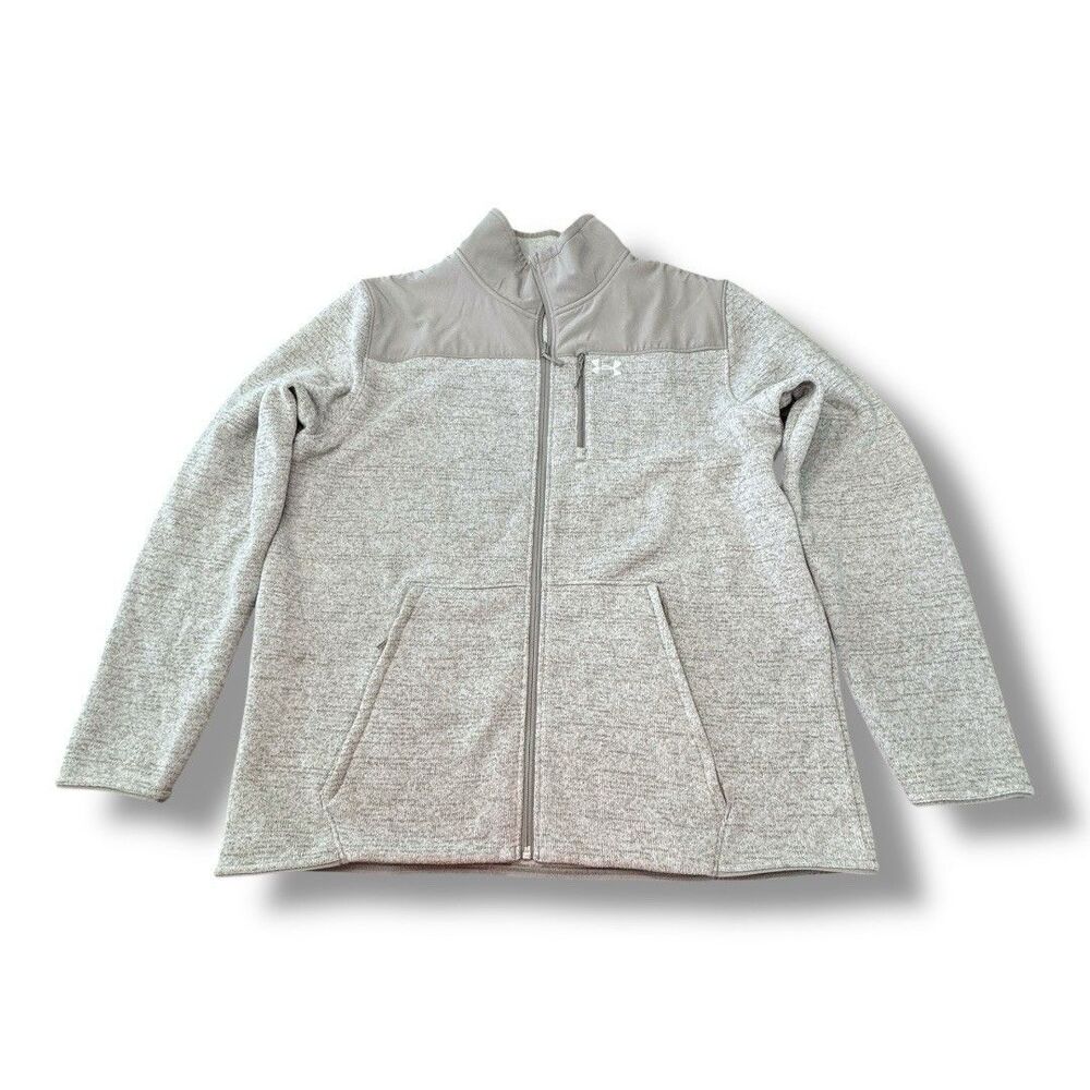 Under Armour Gray Specialist Full Zip 2.0 Fleece Top Polar-Tec Men’s Size XXL
